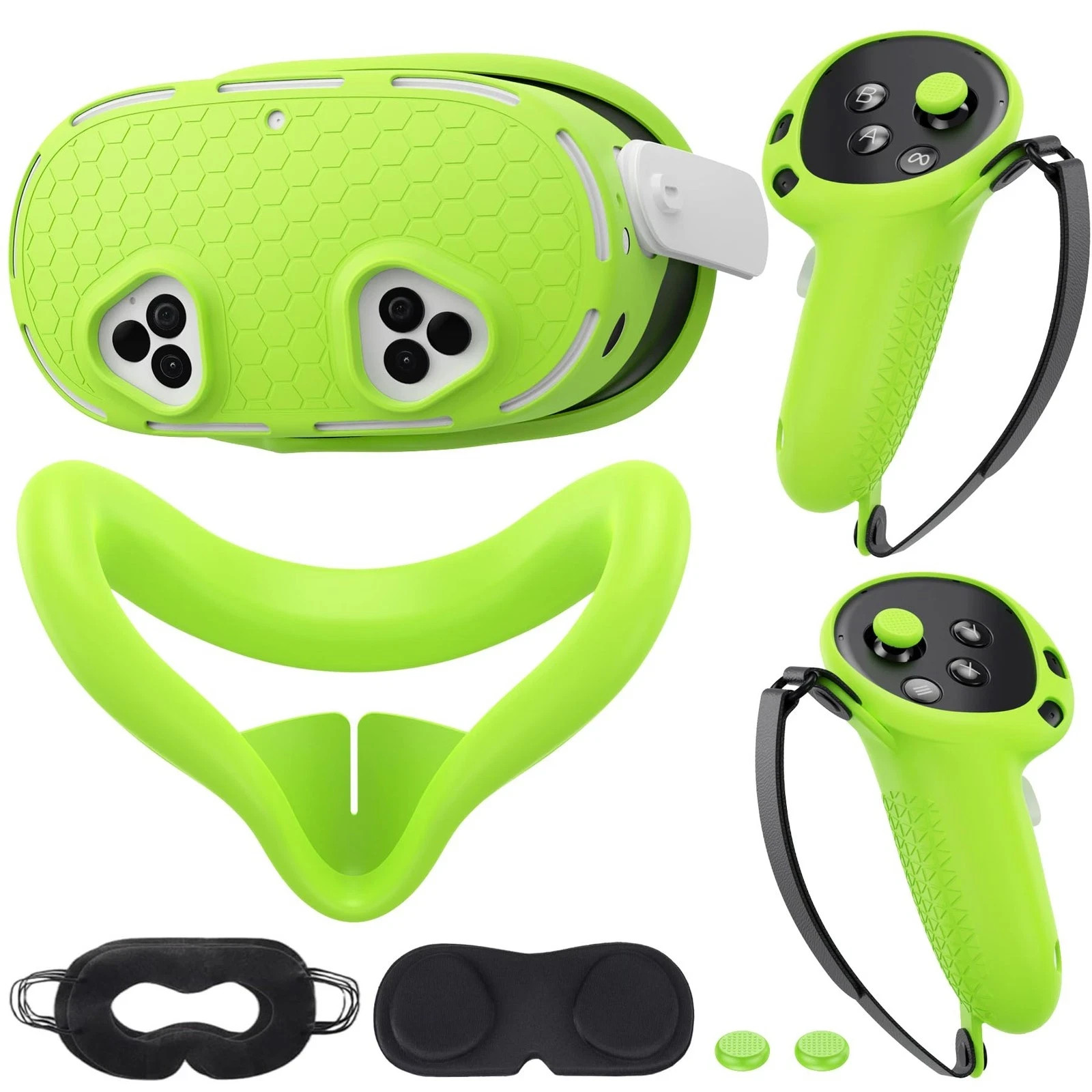 Silicone Cover Set Compatible with Meta/Oculus Quest 3s Colorful B