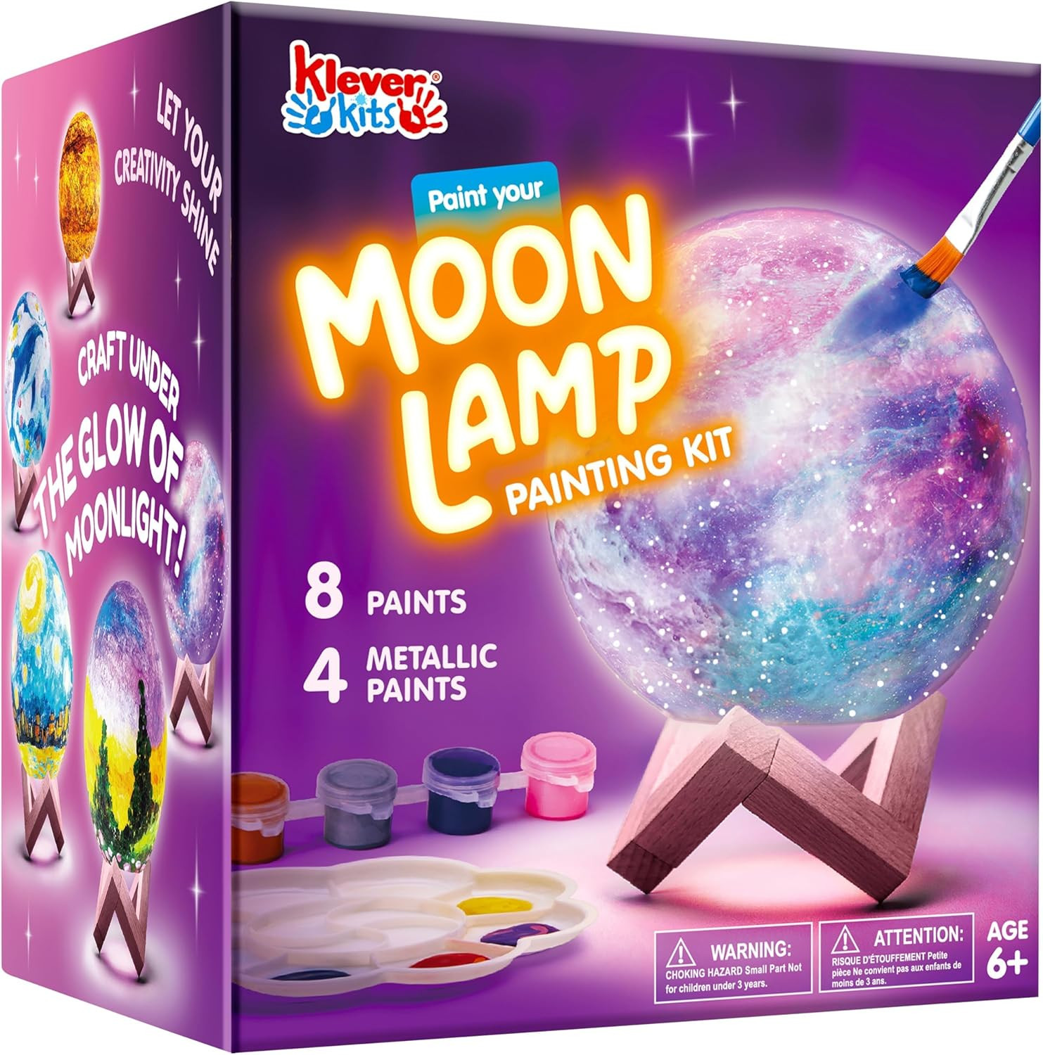 DIY 3D Moon Night Light Paint Your Own Galaxy Lamp Arts Crafts for Kids Gift Set