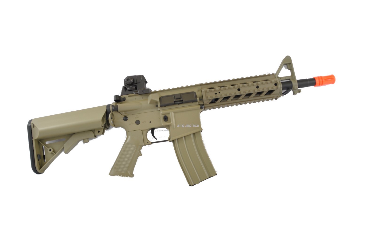 Tan Color Metal Gear Electric Full/Semi-Auto Airsoft M4 Style Airsoft Gun 9517T