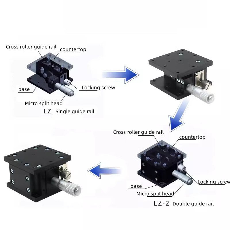CNC Single guide rail Z-axis lifting platform LZ60 Manual precision moving slide