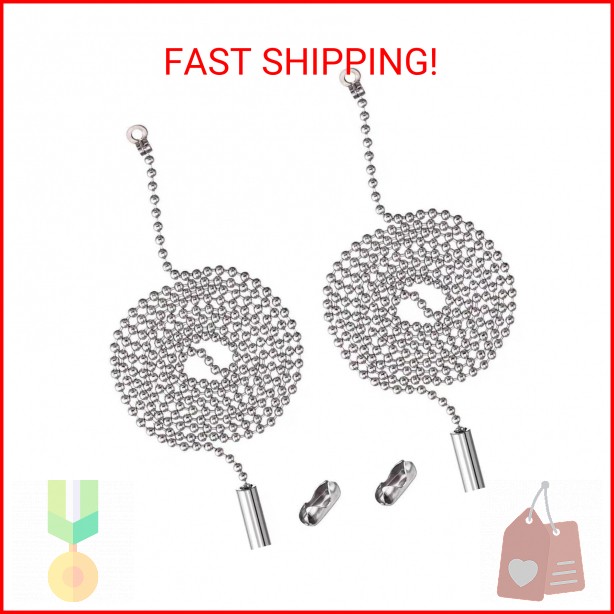 2 Pack Pull Chain String Extension with Connector for Ceiling Fan Light Fixture