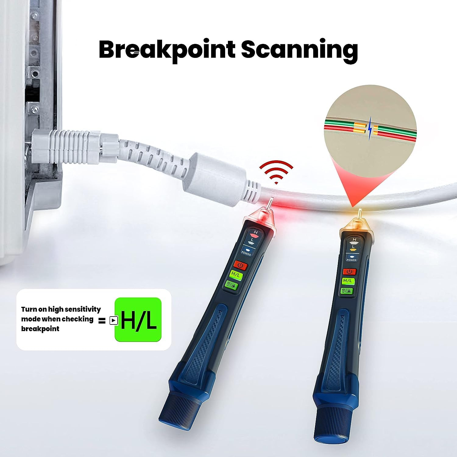Voltage Tester, Non Contact Voltage Detector, Circuit Tester Dual Range Voltage