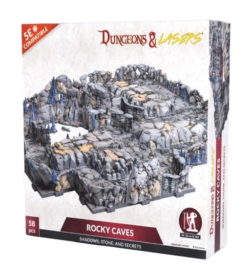 Dungeons & Lasers: Half-Height Walls - Rocky Caves