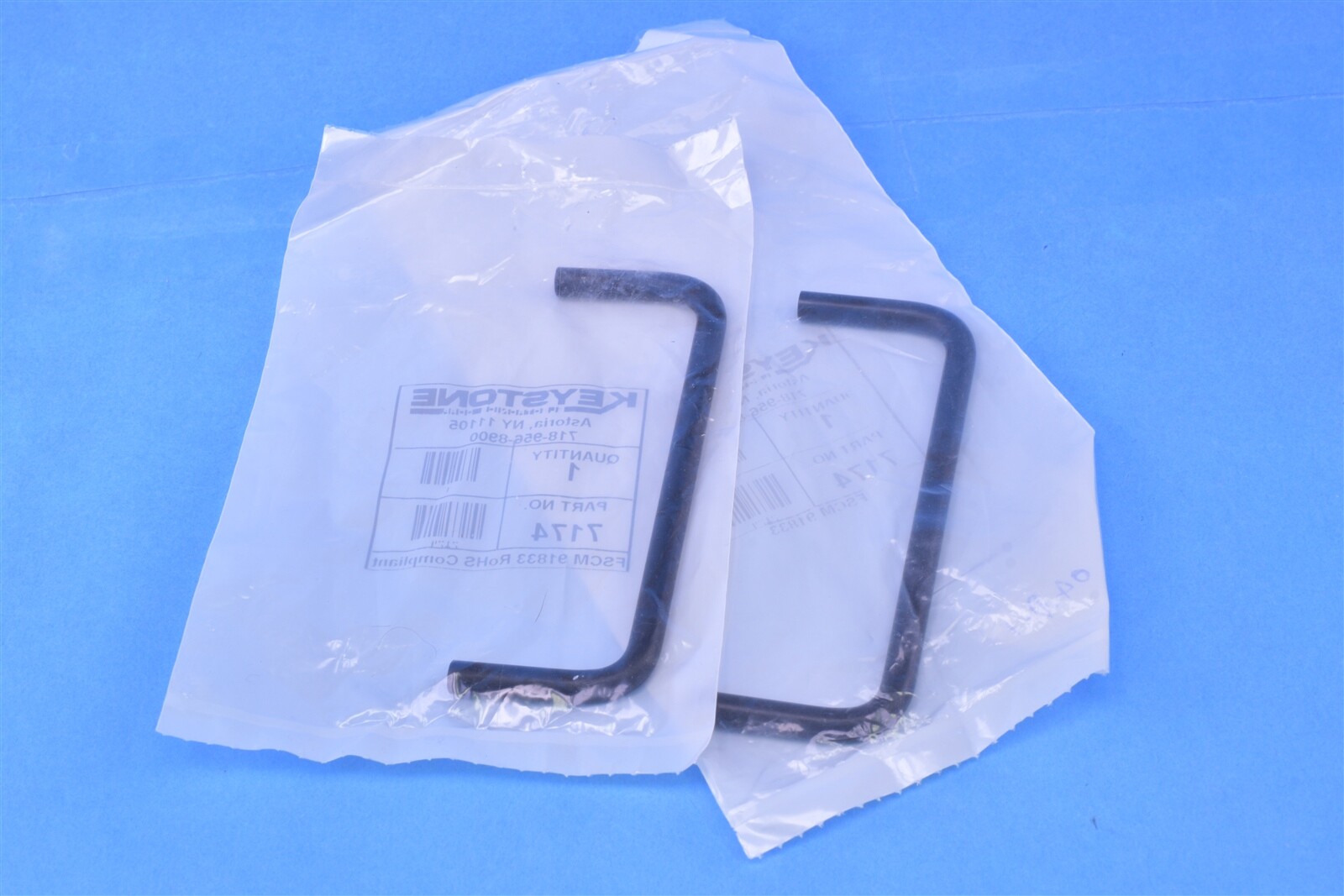 Lot of 2 Instrumentation Handle Aluminum Screw Holes Black 4' x 1.5' 7174 #8-32