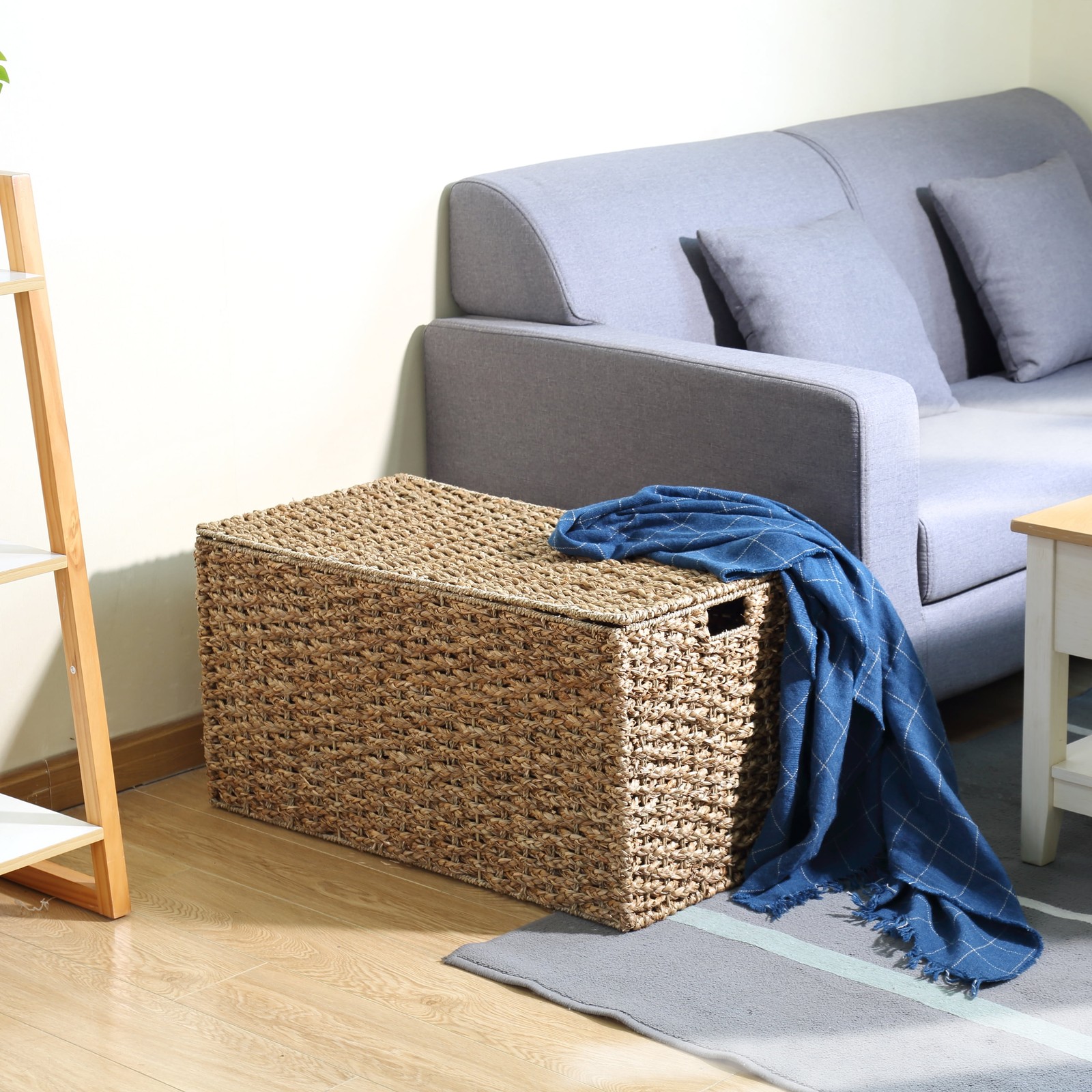 XL Braided Seagrass Storage Trunk