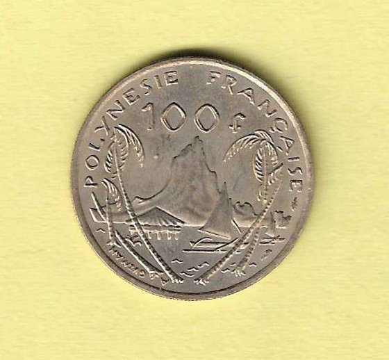 1976 French Polynesia 100 Francs EF-45