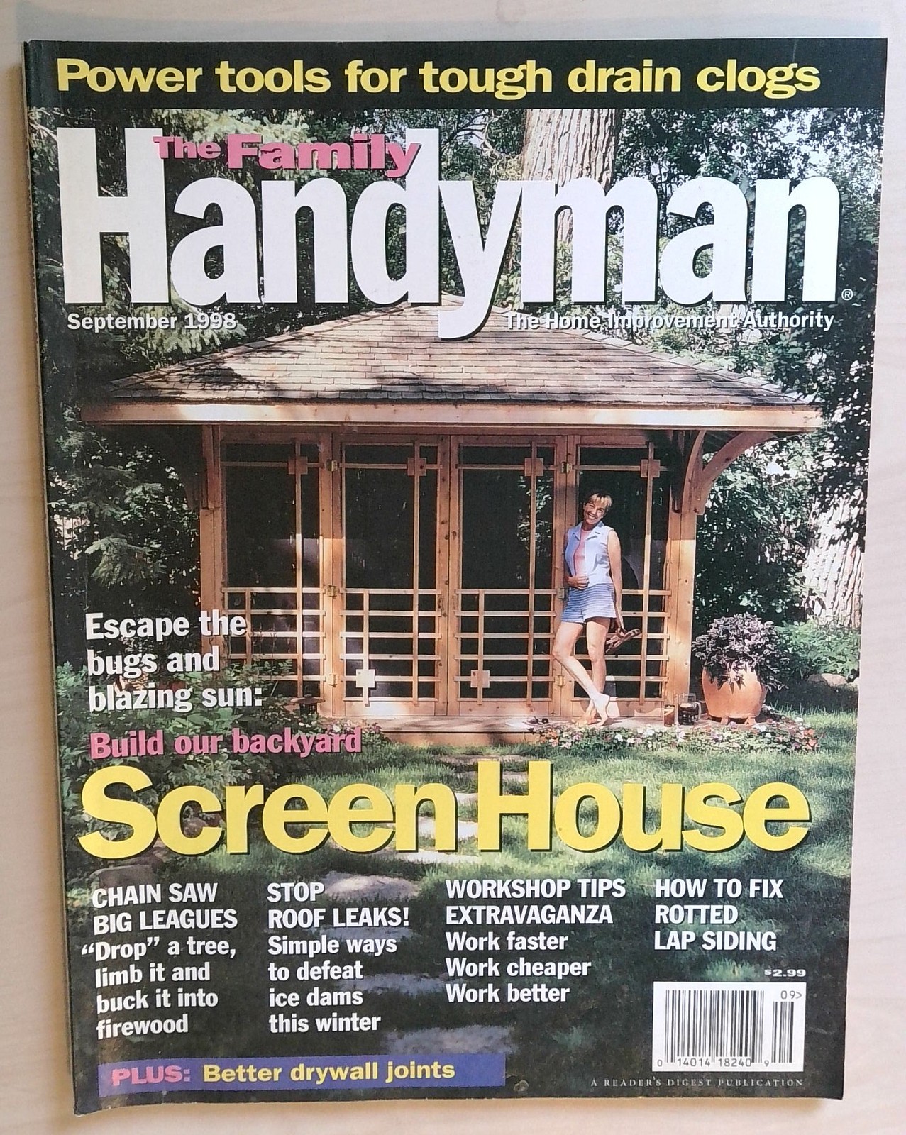 The Family Handyman Magazine September 1998 DIY Home Improvement Screen House