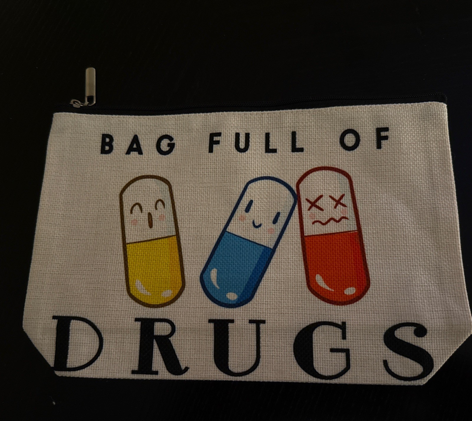Makeup Cosmetic Bag Travel Accessories Pill Case Bag Full of Drugs