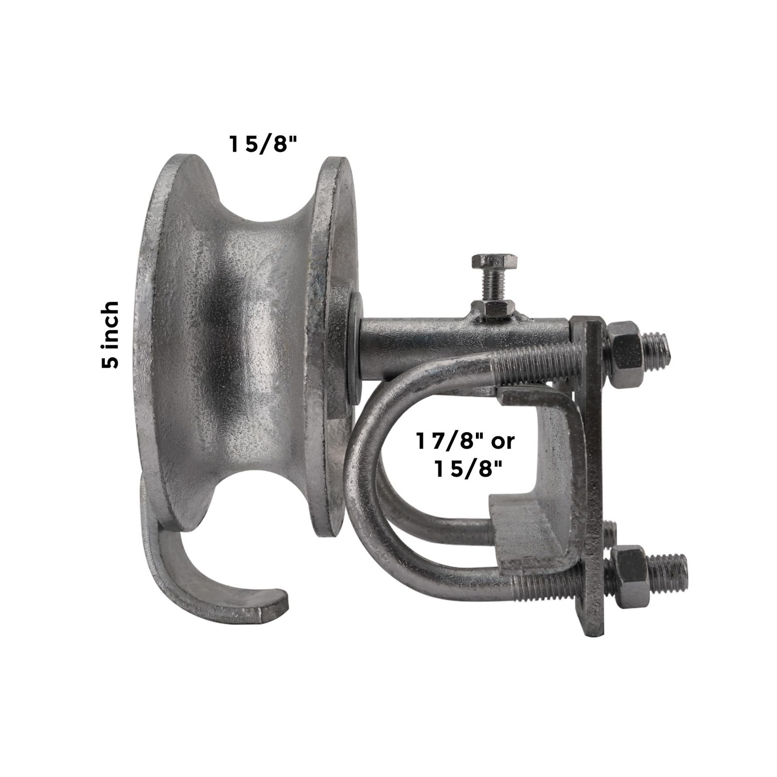 Sliding Gate Rollers, 5" Rear Pipe Track Wheels for Chain Link Sliding Gates,...