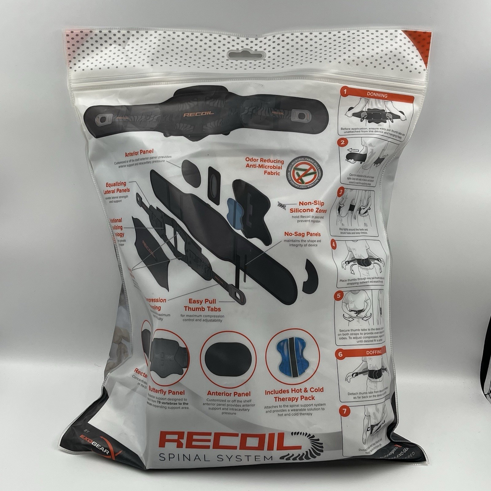 Exogear-recoil Spinal Support System Back Brace / Support Open Box
