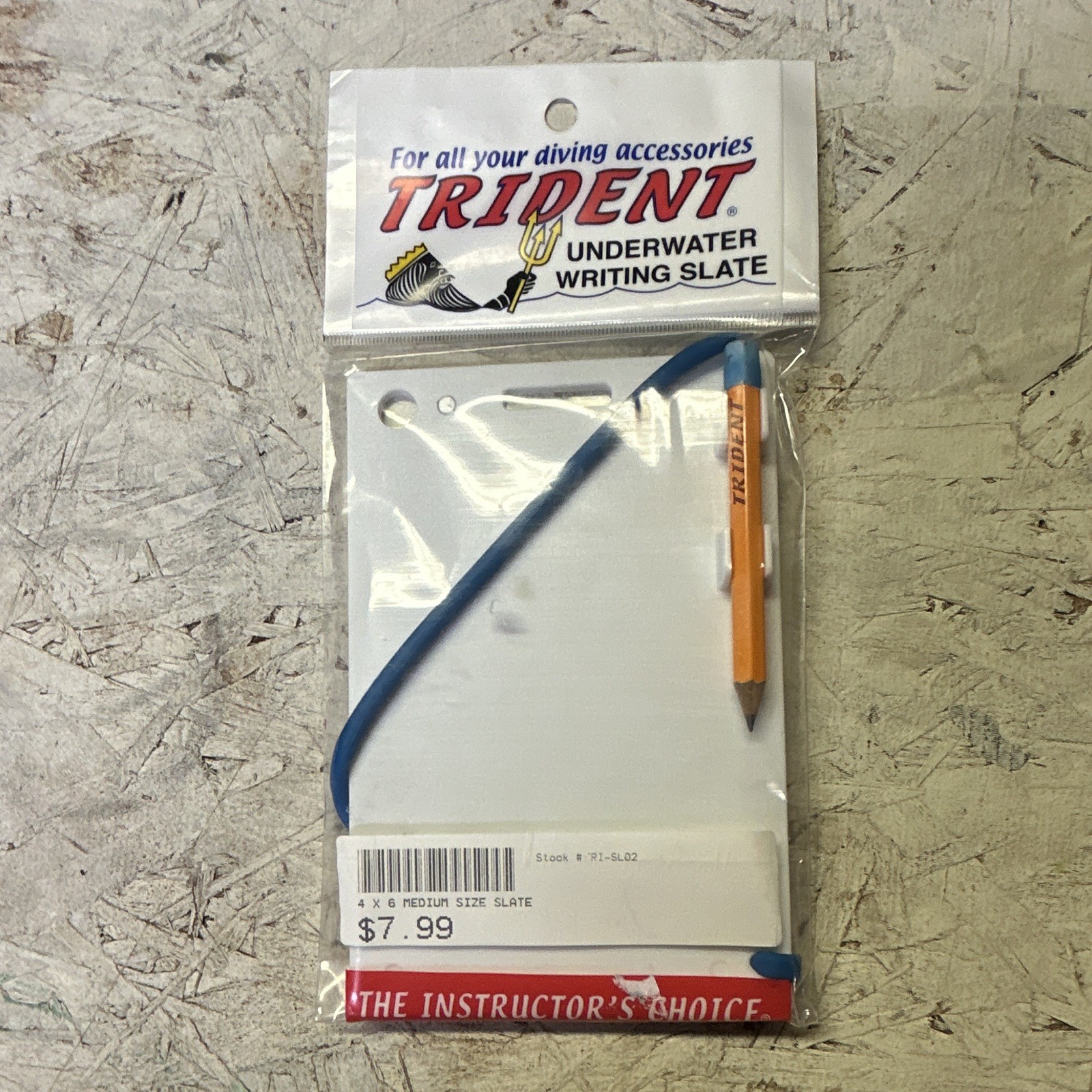 Trident Underwater Writing Slate 4x6 Medium Scuba Diving Slate w/ Pencil