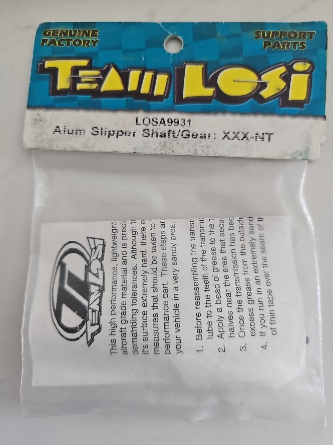TEAM LOSI LOSA9931 ALUMINUM SLIPPER SHAFT GEAR XXX-NT VINTAGE R/C