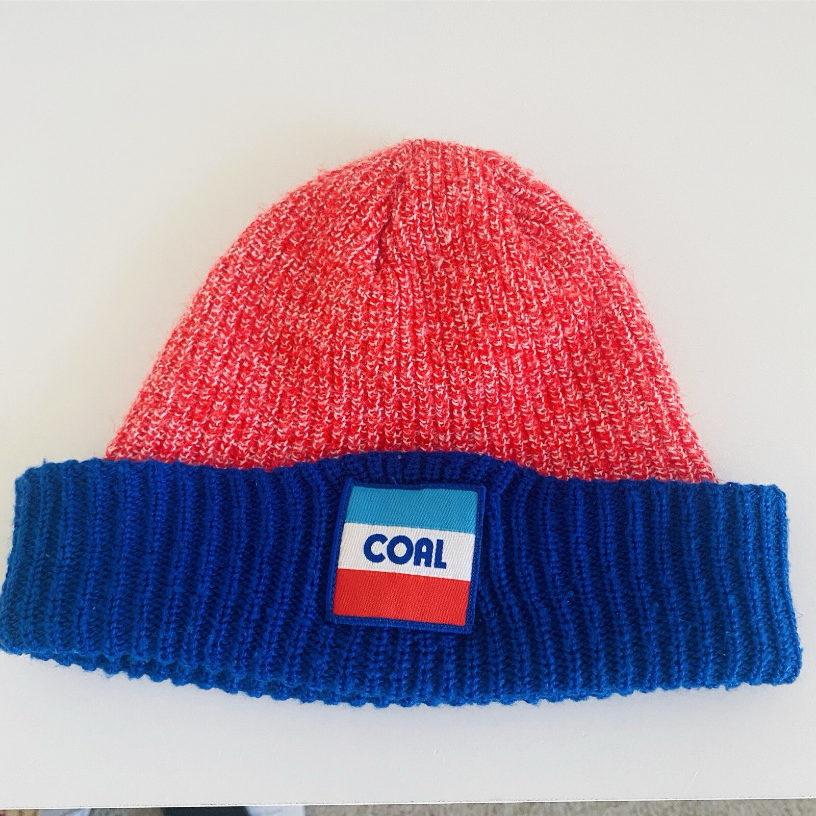 Red Blue COAL Youth Child Knit Beanie Hat Winter Cap