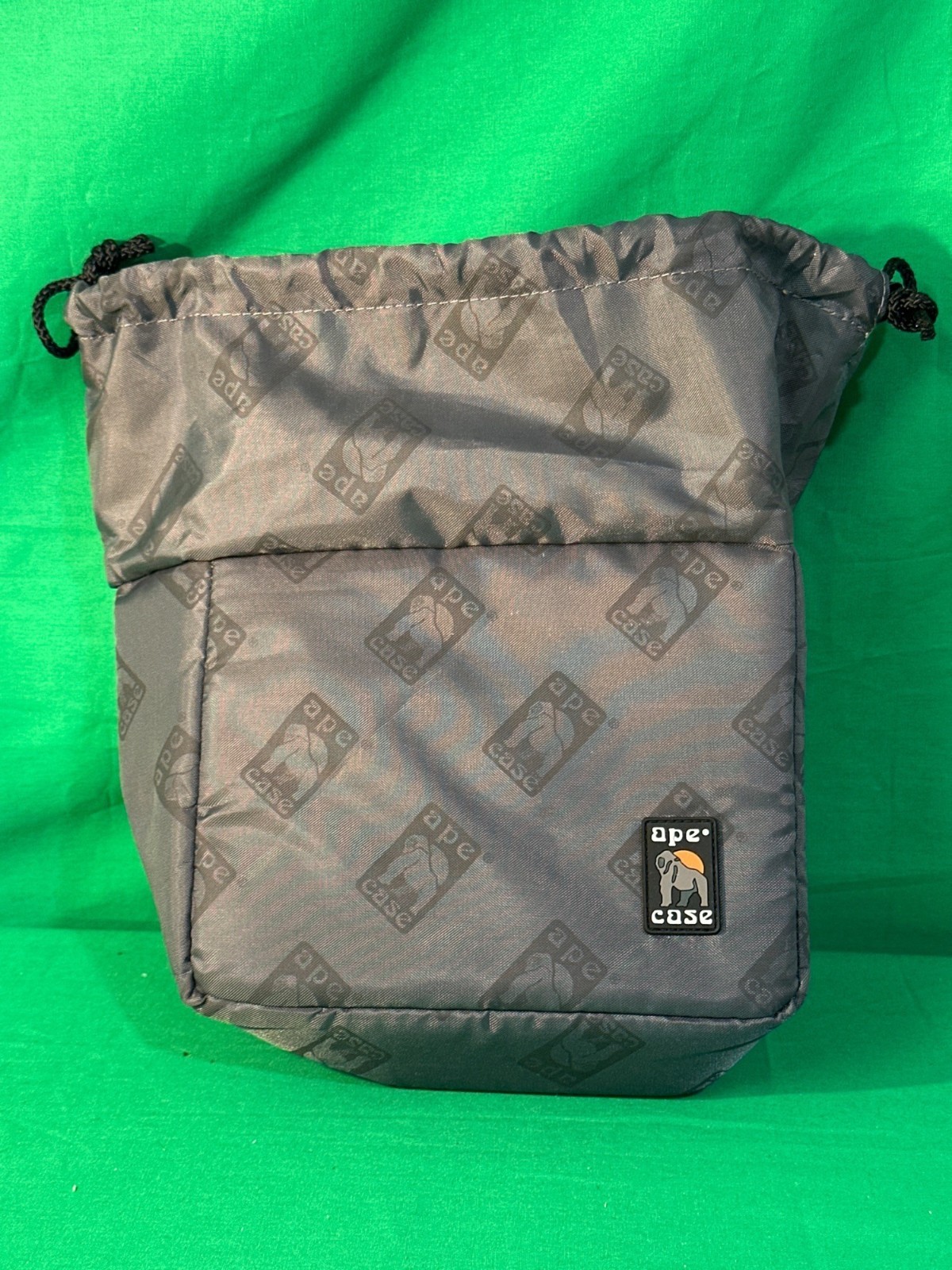 Ape Case ACPRO1400 Drawstring Camera Bag Padded Nylon Interior Gray/Yellow