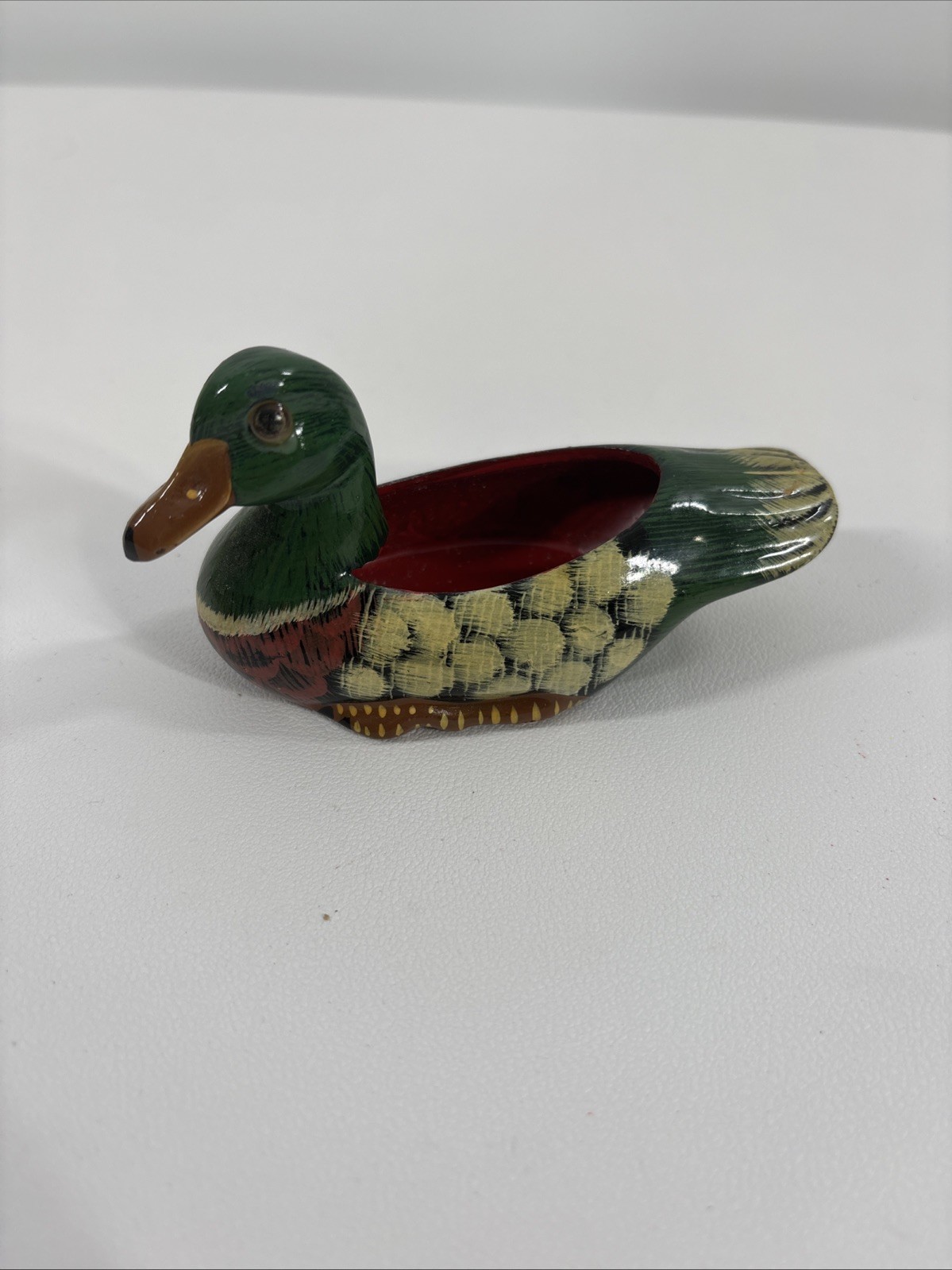 Small Vtg Mallard Duck Trinket Box