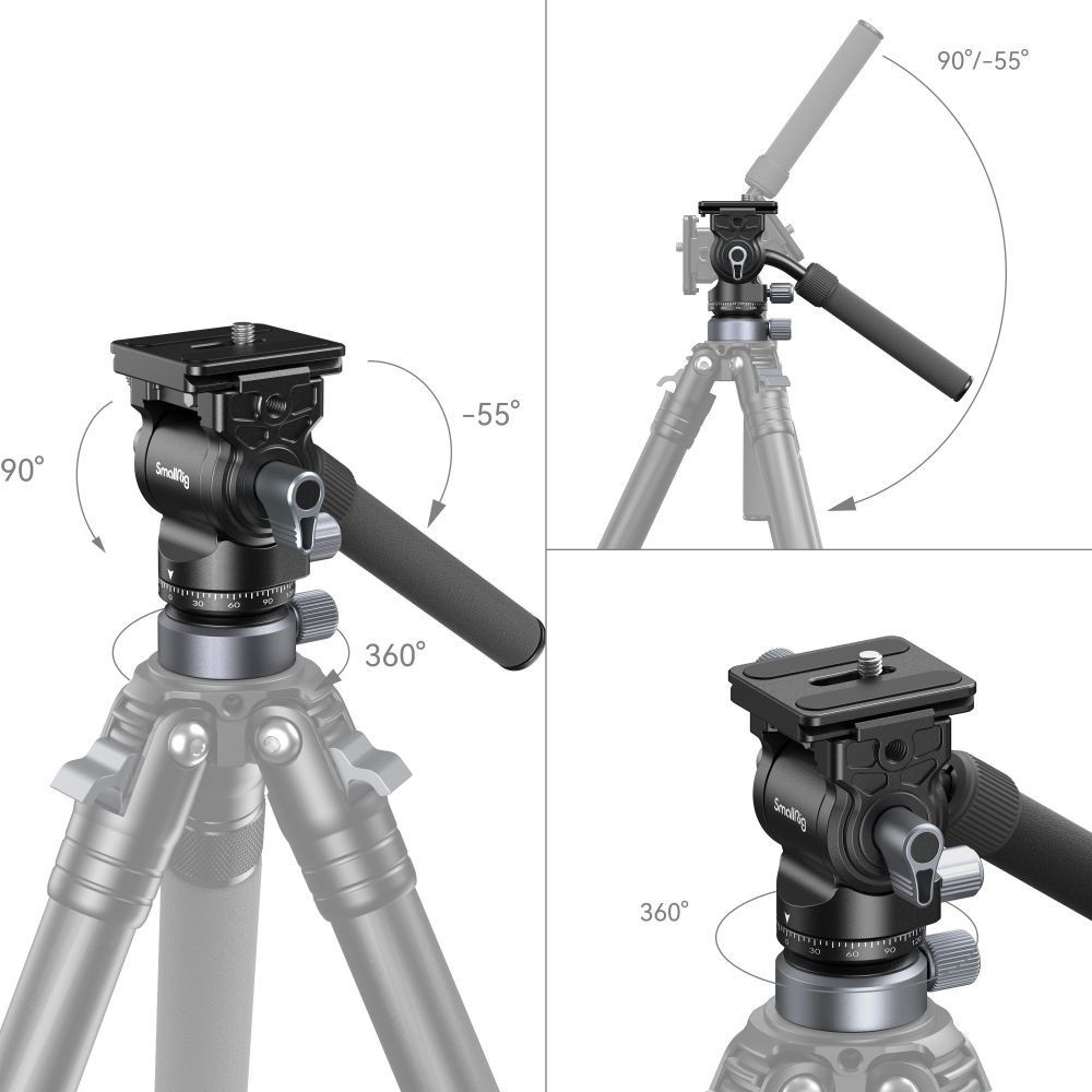 SMALLRIG CH20 VIDEO HEAD WITH LEVELING BASE