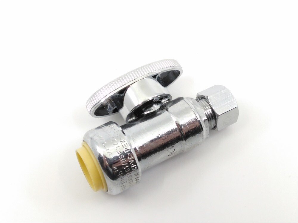 Lot of 6 Peerless 1/2" NOM Push Connect x 3/8" OD Comp Straight Valve PRL502X D