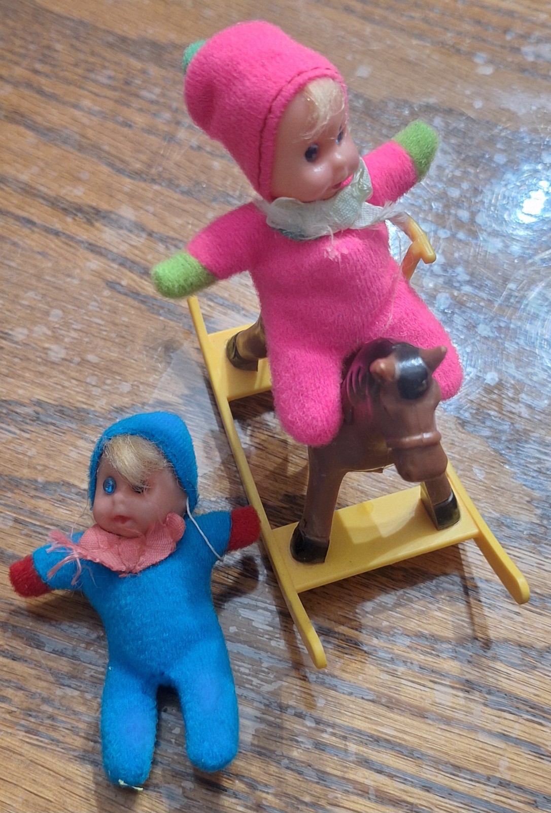 Rare Vintage 1001 Gee, That’s Cute - Doll on Rocking Horse - GLJ Toy Hong Kong