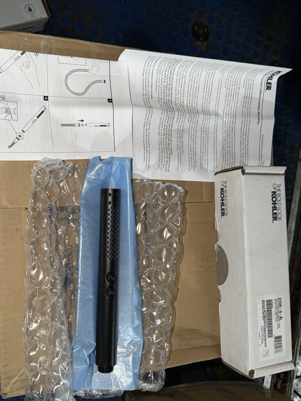 Kohler K-21335-G-BL Shift Round Multi Function Hand ShowerHead Matte Black NEW