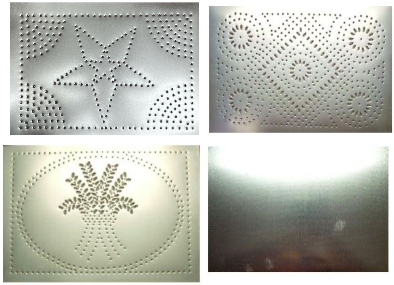 Pie Safe Tin Sheet Star Wheat Diamond Circles Plain Solid Pattern Vertical old
