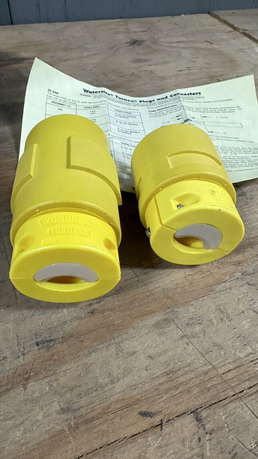 Woodhead Turnex Plugs 3.390.371 Male And Female