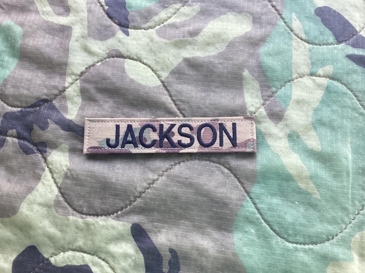 Army Military Surplus Multicam Breast Last Name Tape JACKSON Action Stonewall GI