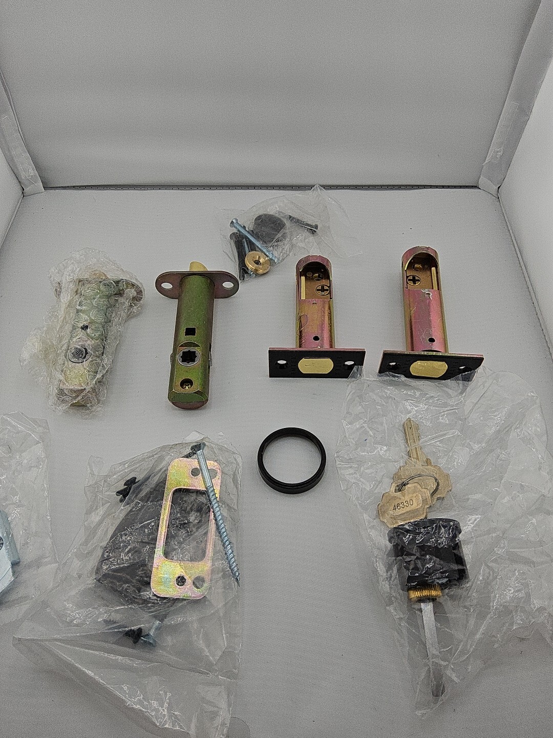 Emtek 4415crhus10B. RH. Keyed Entry Handleset