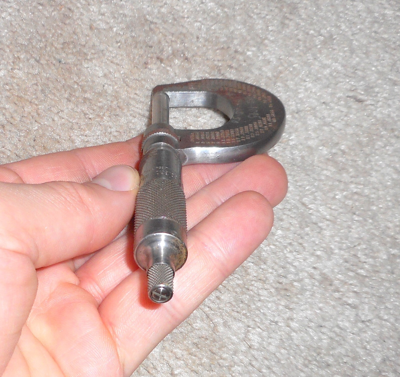 Antique Browne & Sharpe 12 Micrometer Caliper Tool w/ Case As Is