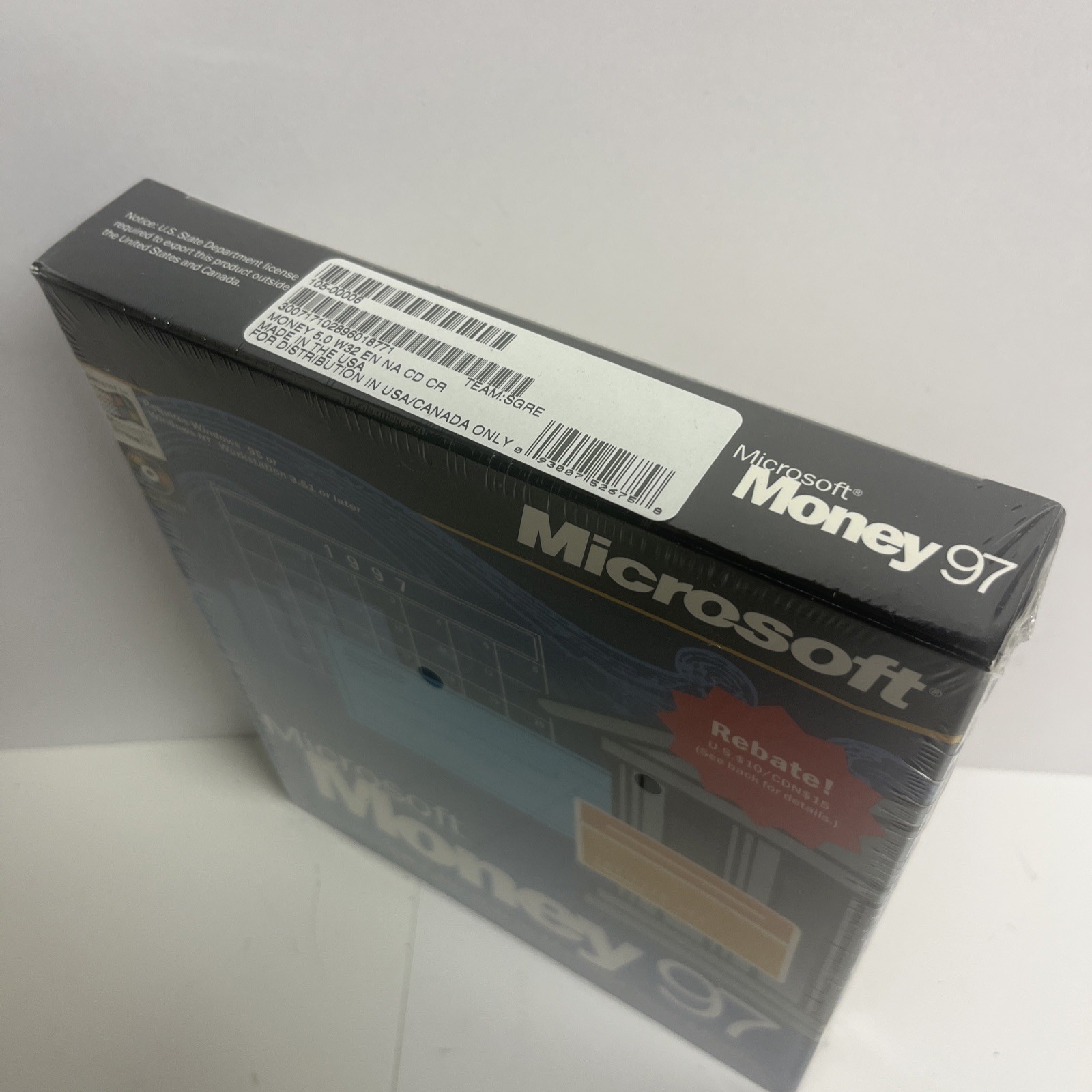 RARE Promo Sample | Microsoft Money 97 PC CD ROM Version 5.0 Retail Box Complete