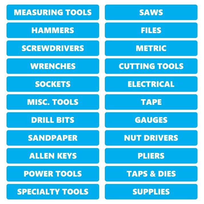 Toolbox Organizational Magnetic Rounded Labels By DCM Solutions