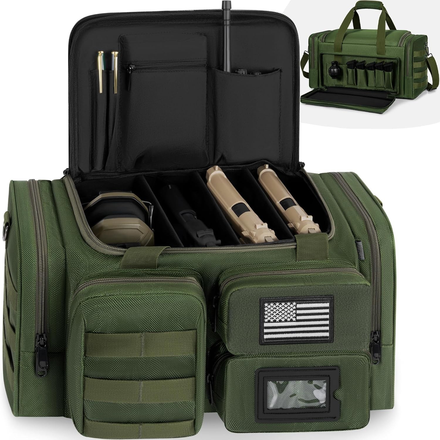 Tactical Pistol Range Bag Gun Range Bag for Handguns, Shooting Duffle  Bag