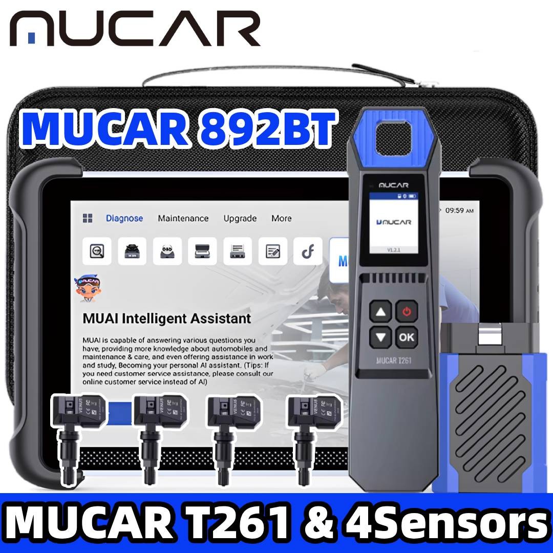 MUCAR 892BT+TPMS programmer AI-Diagnostic Scanner CANFD & DOIP 35 Resets T261 US