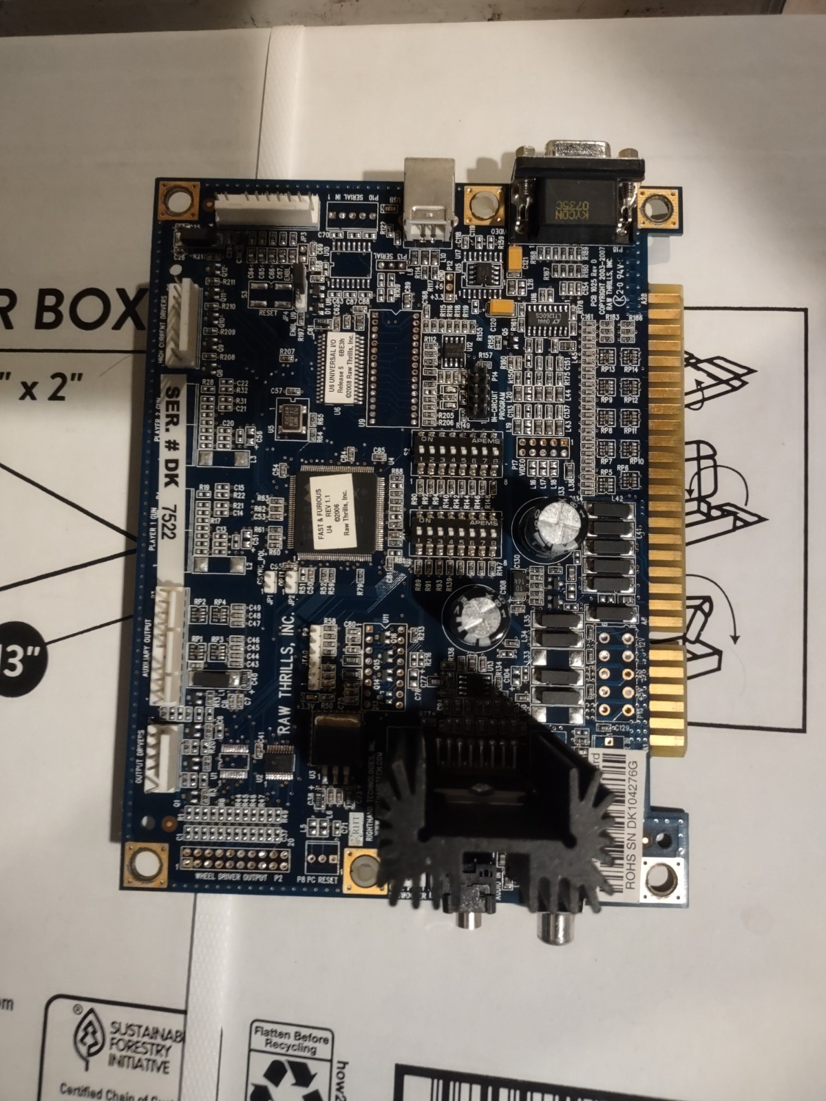fast and furious tokyo drift arcade i/o pcb working #1