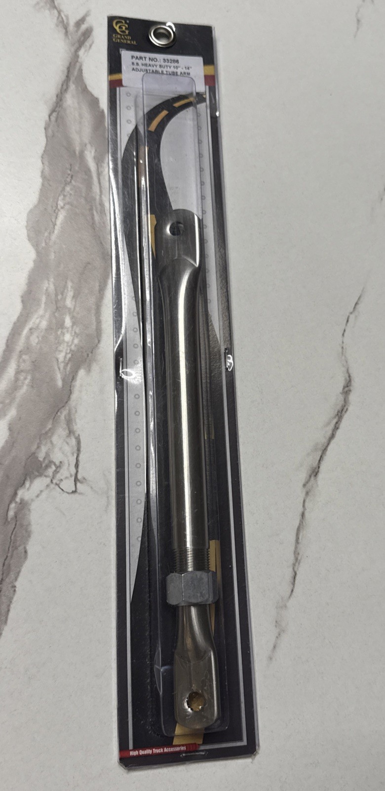 Heavy Duty Mirror Bracket Telescoping Tube Arm 10"-14" 430 Stainless GG#33286