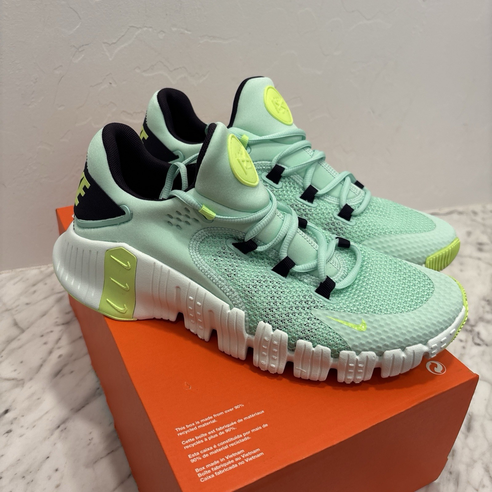NEW MEN'S Nike Free Metcon 4 Mint Green Training Shoes CT3886-300 SZ 11.5