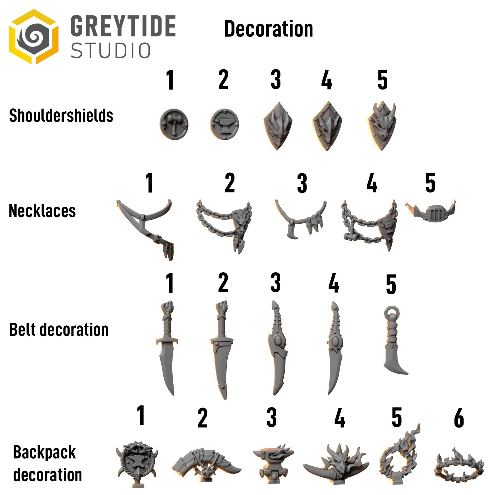 GreyTide Anvil Wardens Upgrade Kit | 100+ Custom Bits | Helmets Weapons Armor
