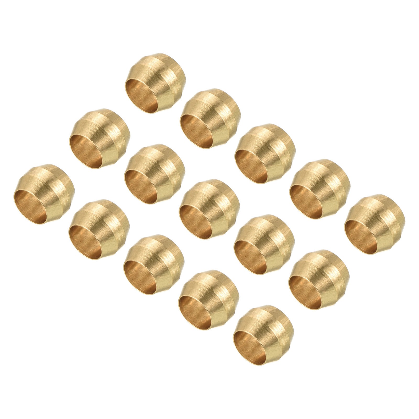 15 Pack 4mm Tube Brass Compression Sleeve Ferrules Brass Compression Fittings