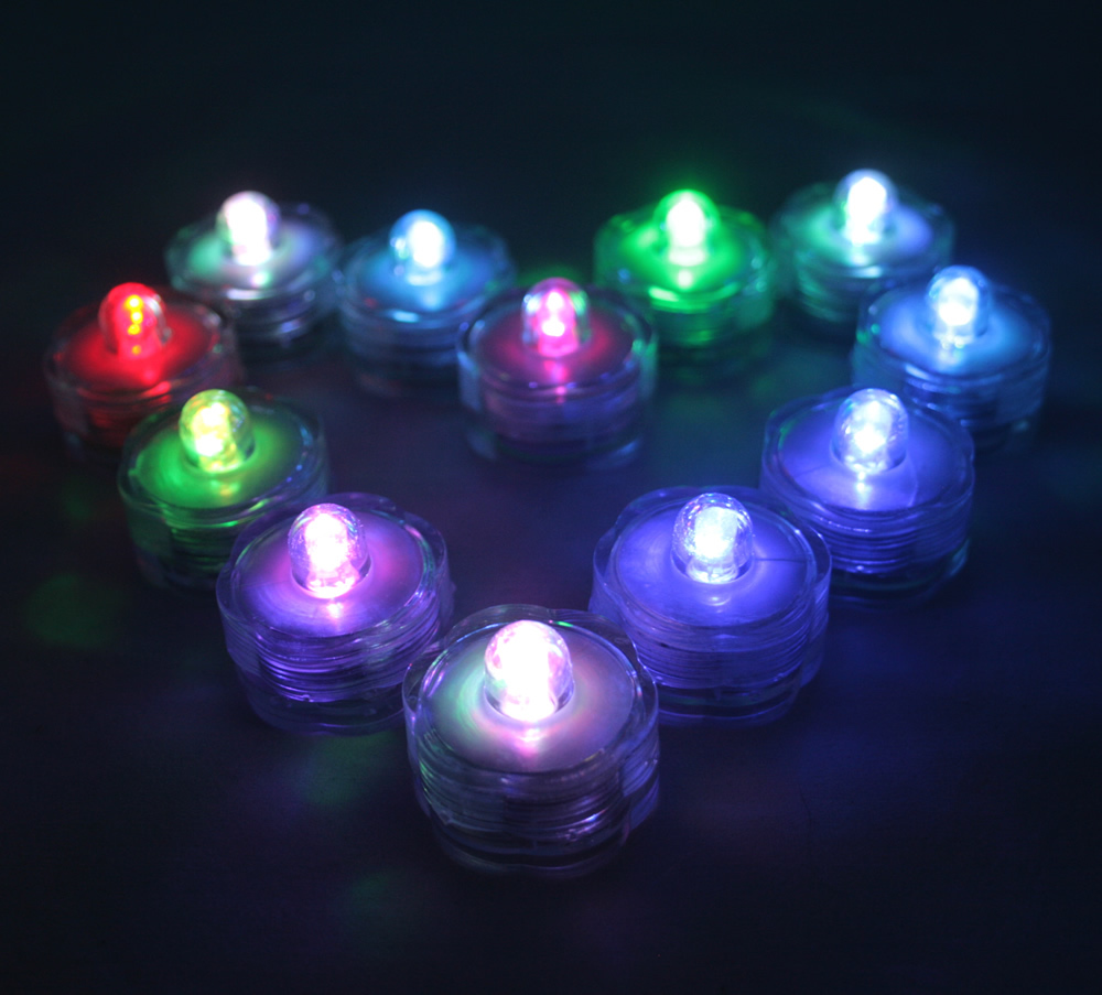 Multi-Color Changing LED very bright tealights, 10 - Candles Battery operated