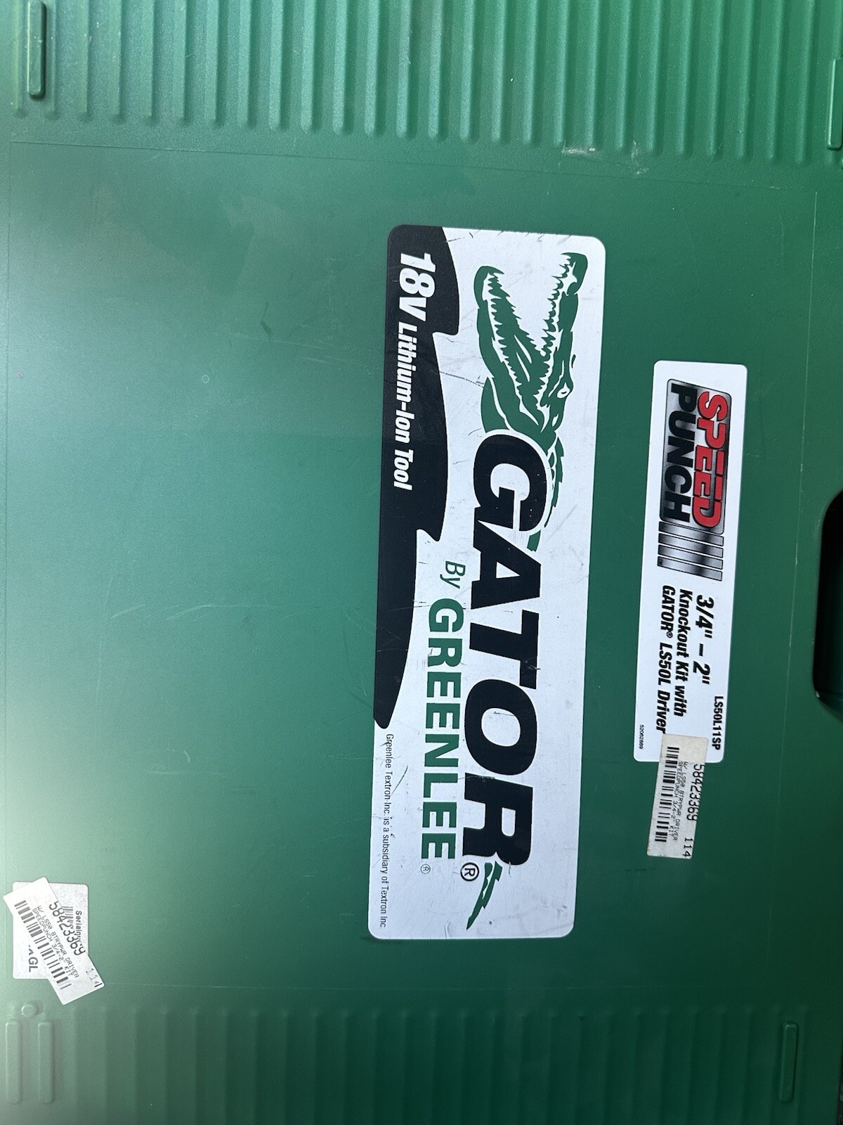 18v Greenlee Electric Knockout Set