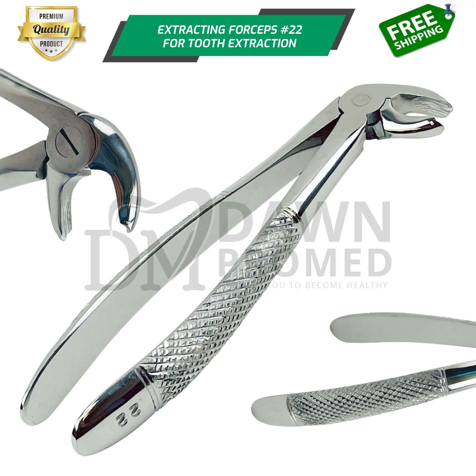 Dental Extracting Forceps #22 For Lower Molars Dental Surgical Inst German Grade