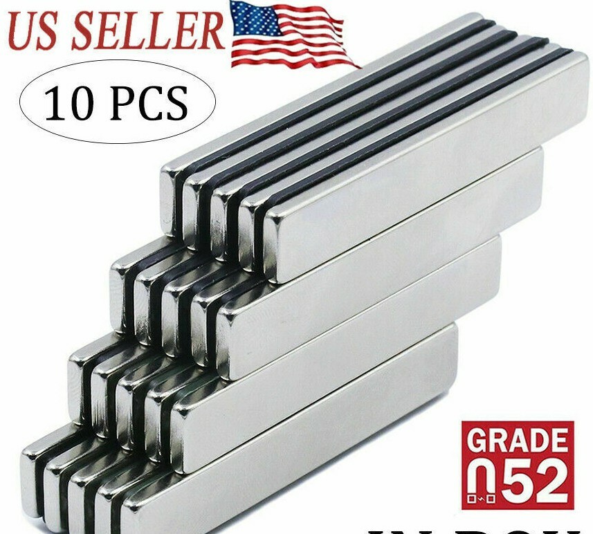 10PCS N52 Strong Neodymium Magnets Rare Earth Lifting Magnets 40x7x3mm