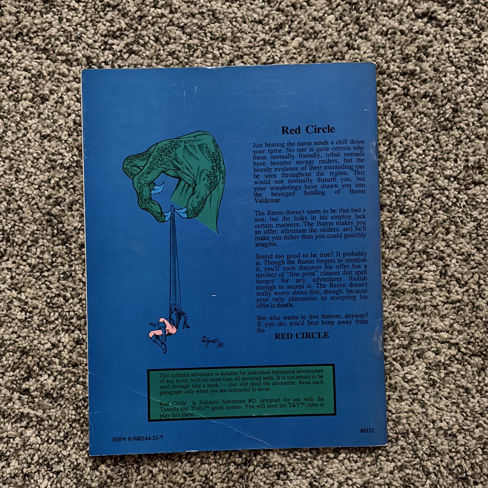 Tunnels & Trolls Circle Solitaire Adventure Gamebook Michael A. Stackpole 8121