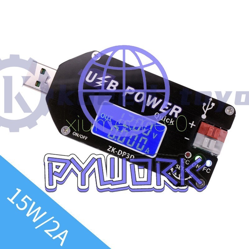 Digital Control USB Adjustable Power Supply Module CC CV Speed Controller 15W 2A