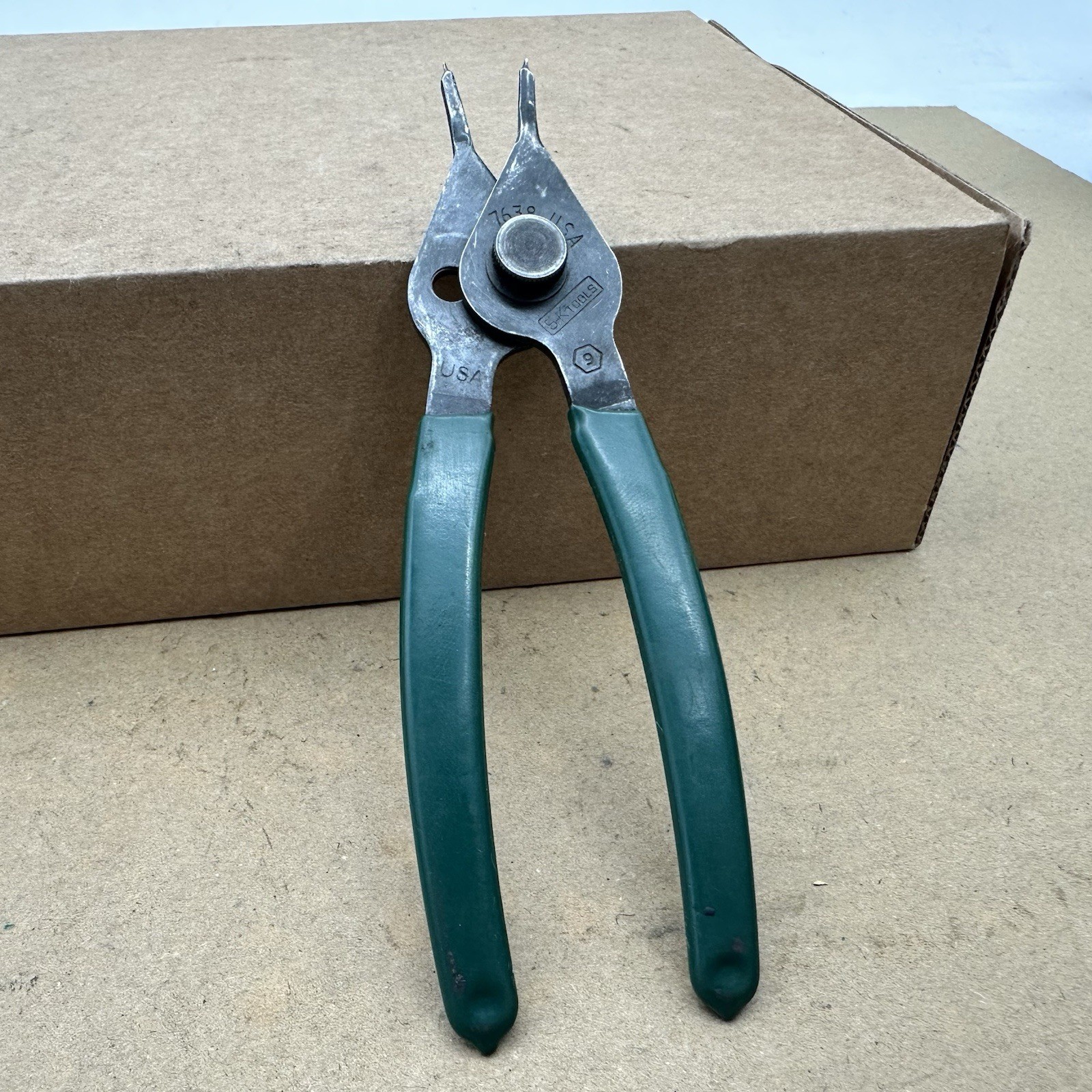 Vintage SK Tools No 7638 USA Made Internal External Changeable Snap Ring Pliers