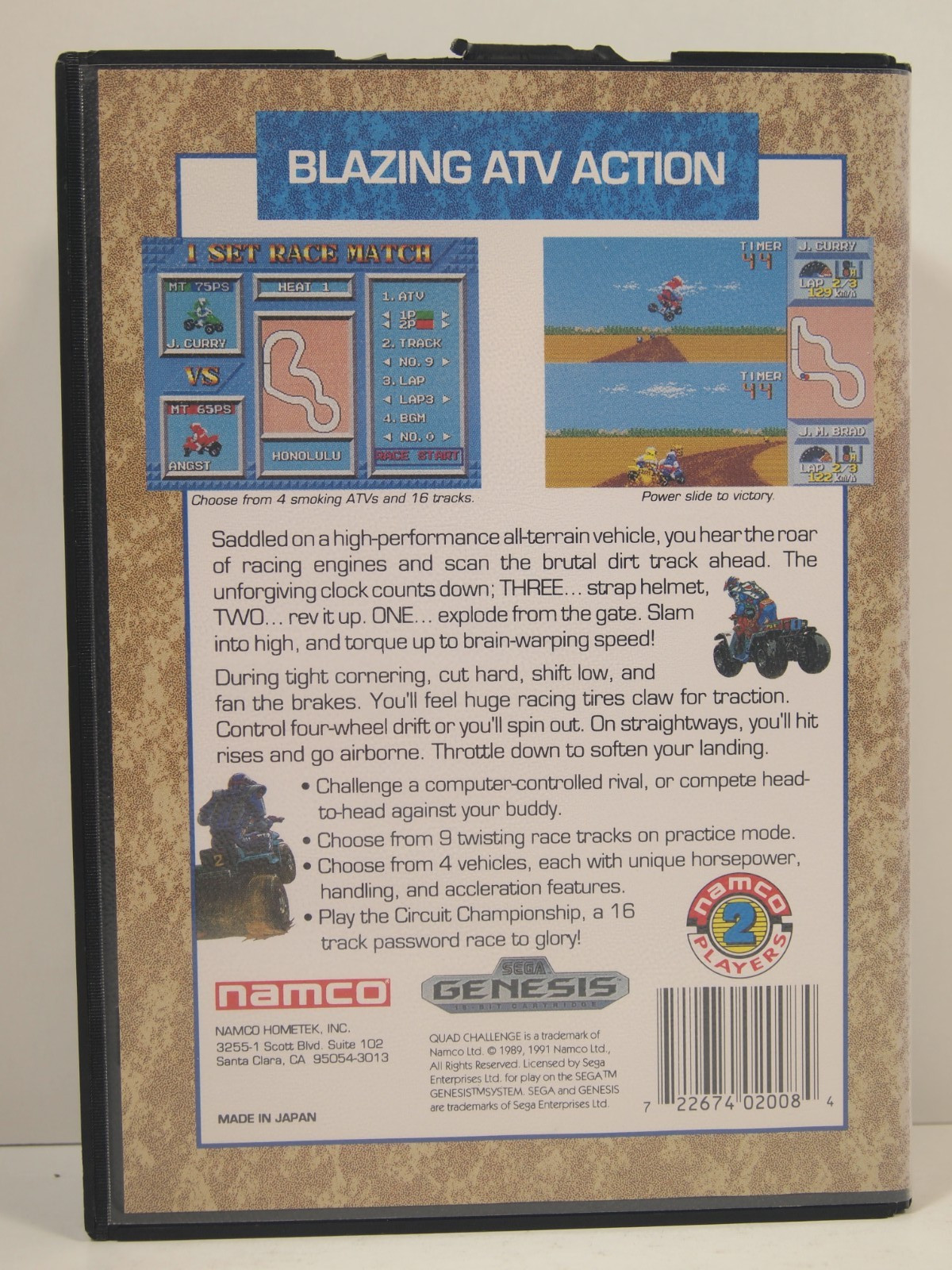 Quad Challenge Case (SEGA Genesis) Authentic BOX ONLY