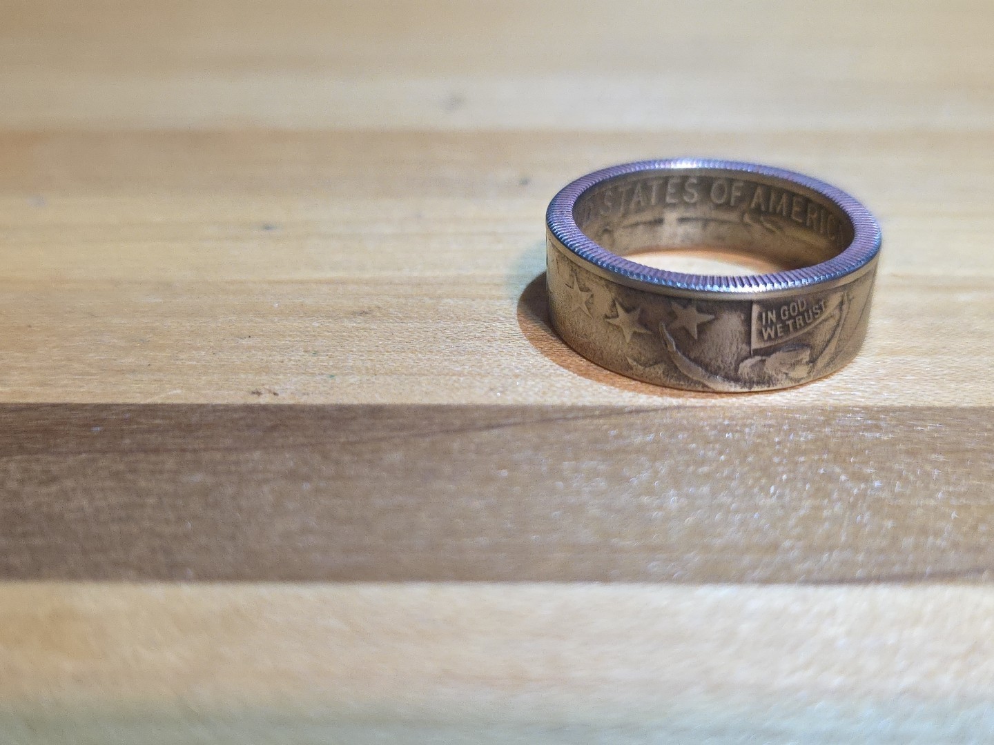 Size 12 Handmade Olympic Half Dollar Coin Ring