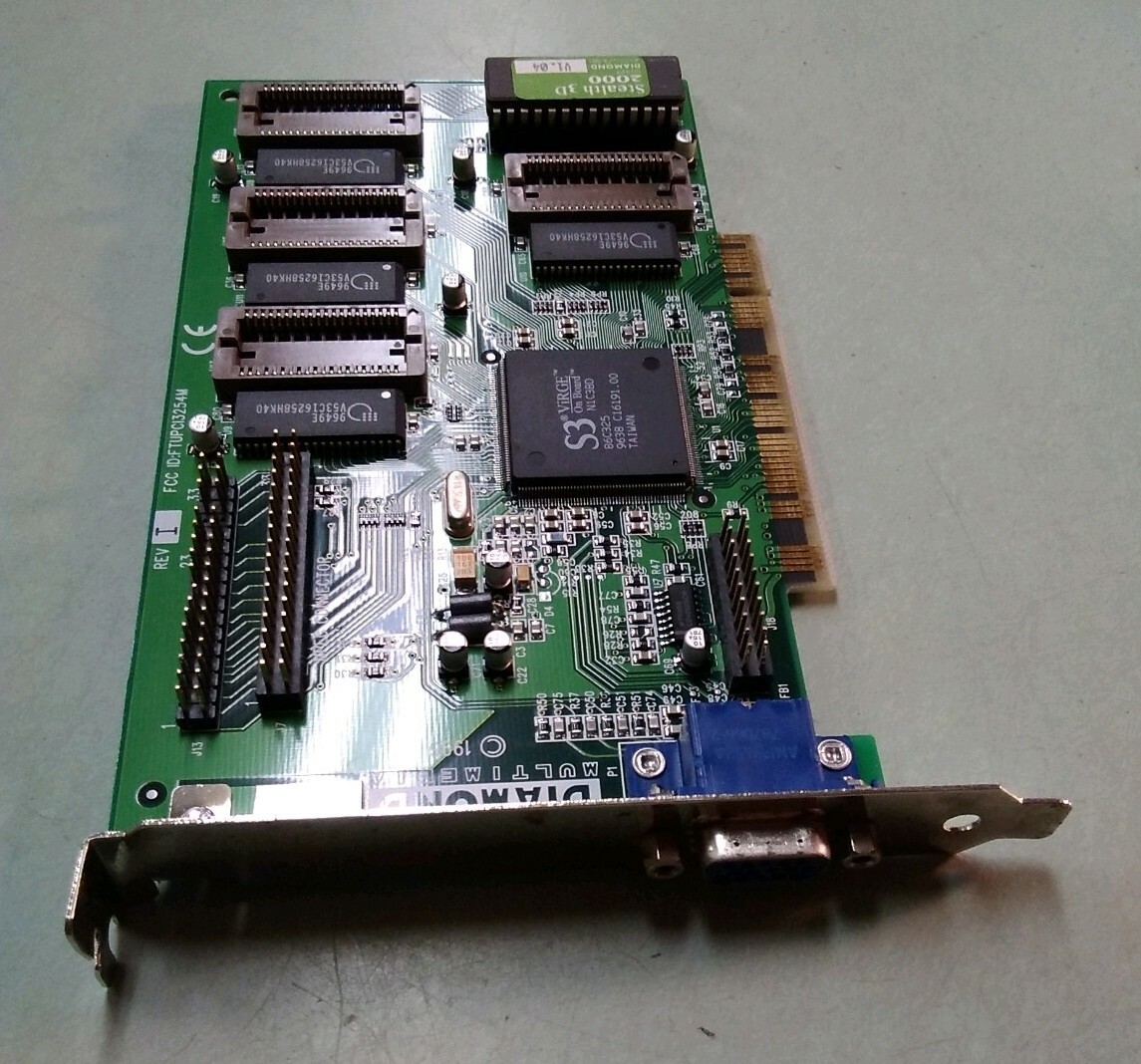 Diamond FAB 22030206-005 PCI Video Card 23030220-205 FCC ID FTUPC13254M Rev.I