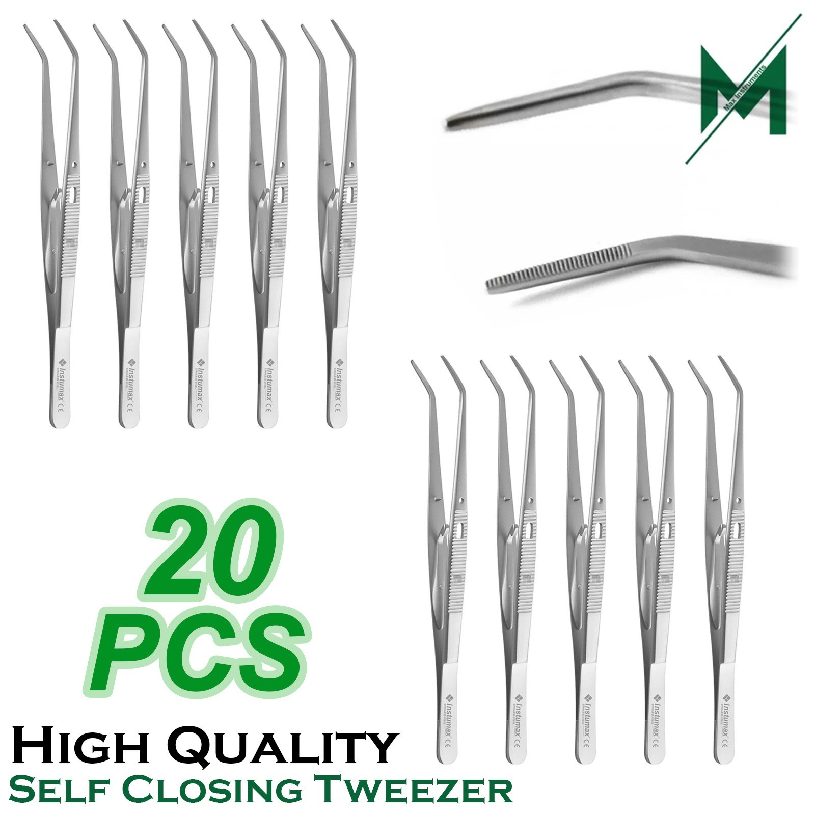 Professional Dental Cotton Forceps Self Closing Surgical Instrument Steel