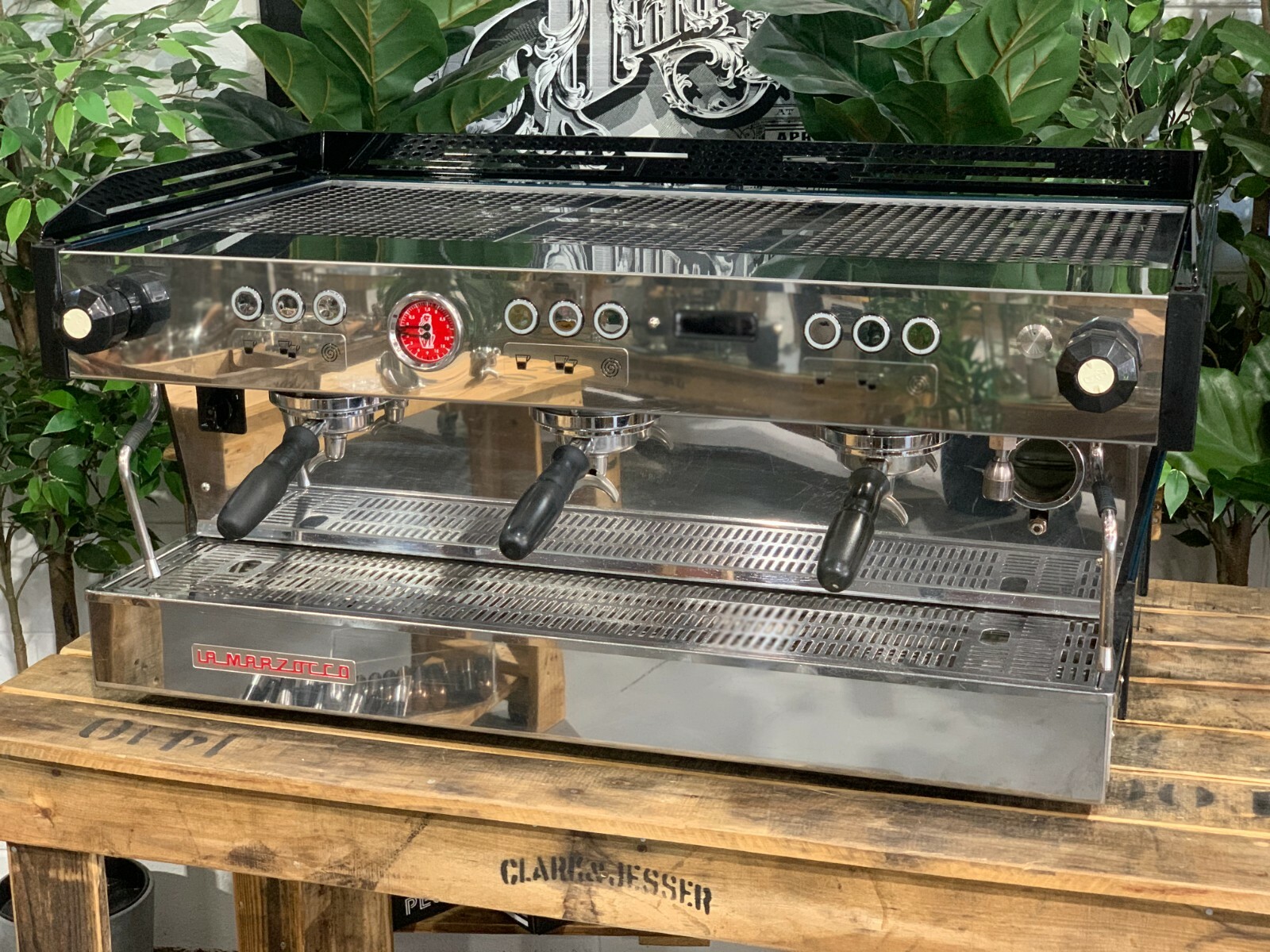 LA MARZOCCO LINEA PB 3 GROUP GOODWOOD GREEN ESPRESSO COFFEE MACHINE COMMERCIAL