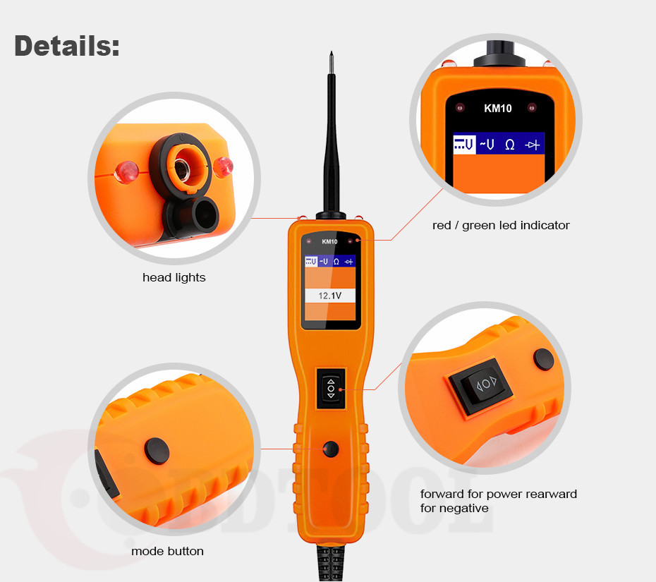 Car Circuit Battery Tester Electrical AVOmeter Detection Probe Diagnostic Tool